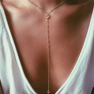 Gold Dipped Dangling Necklace...